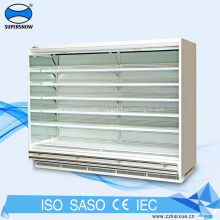 Dairy Glass Wall Display Refrigerated Showcase